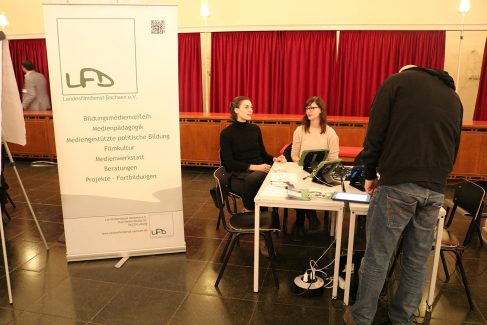 Infostand des Landesfilmdienst Sachsen
