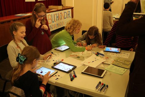 Mitmachangebot der Buchkinder beim Medienfestival