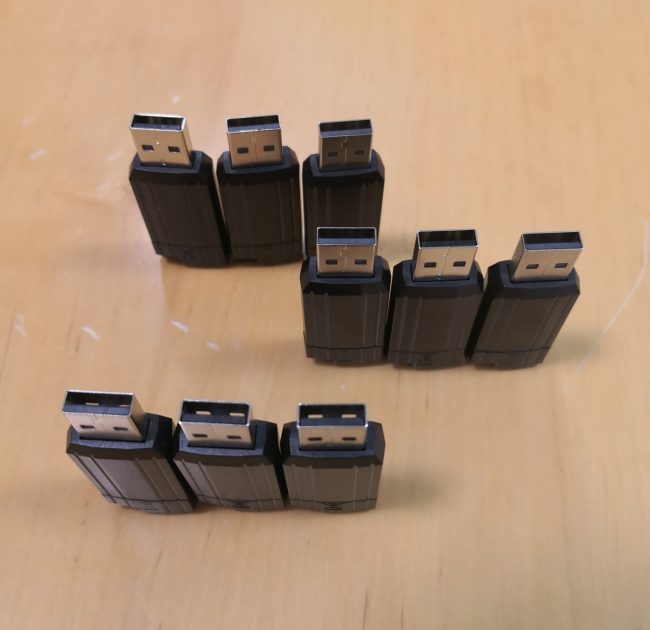 Jurysticks Mehrere uSB-Sticks stehen bereit